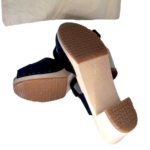 Kurier - Luna Clogs, custom handmade with high base,Coal, made in Portland Maine - Picture 8 of 9